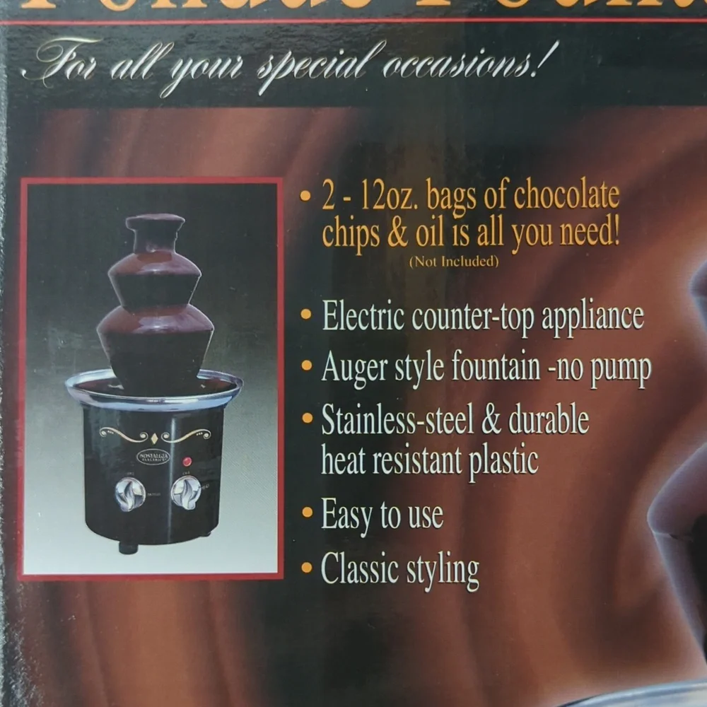 Nostalgic Electronics Retro Series Chocolate Fountain 3 Tier